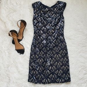 Backless sparkling club dress